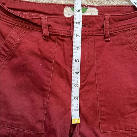 Anthropologie Maroon Cargo Skinny Jeans - Picture 9 of 12